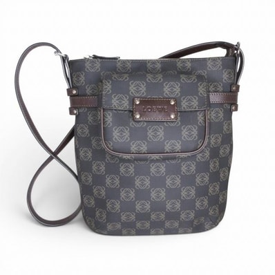 ロエベ LOEWE リピートアナグラム ショルダーバッグ ポーチ付き ブラウン