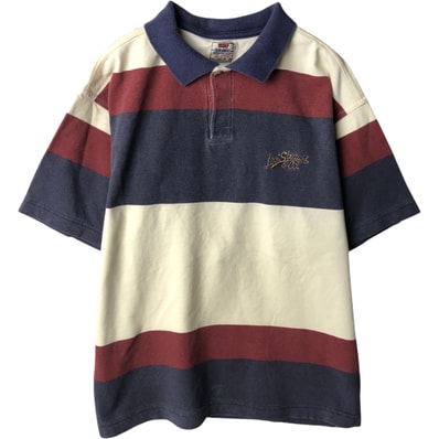 古着 90年代 リーバイス Levi's 半袖 ボーダー ポロシャツ メンズM相当 ヴィンテージ/eaa635252