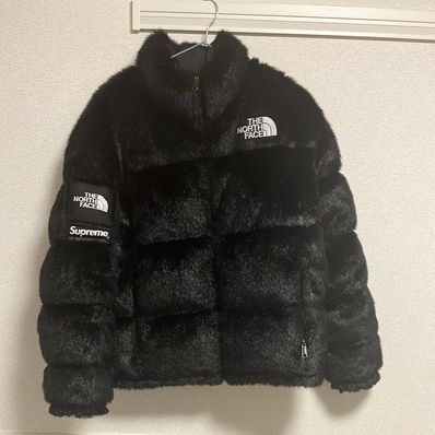 Supreme x The North Face Faux Fur Nuptse Jacket "Black"