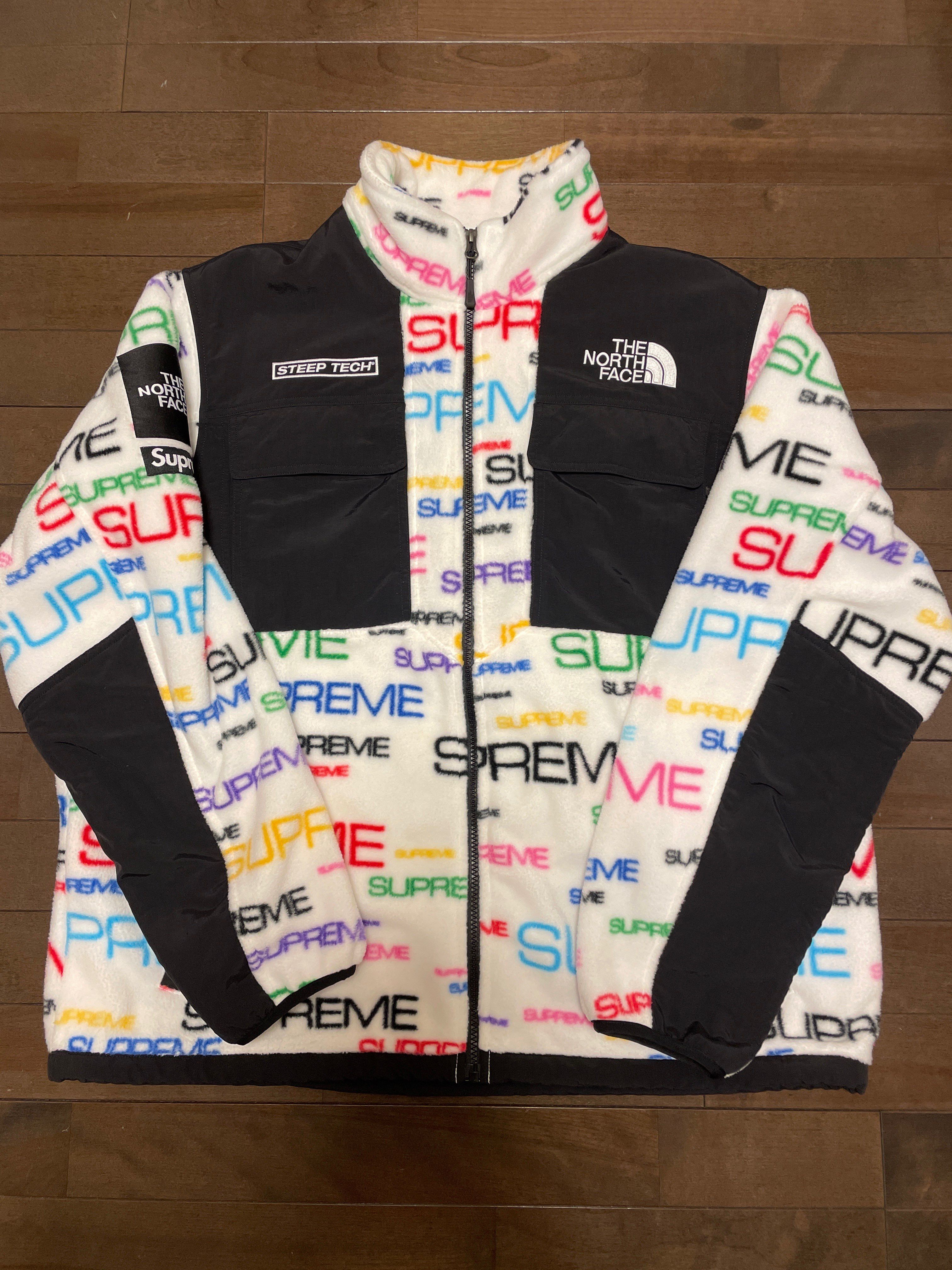 Supreme x The North Face Steep Tech Fleece Jacket "White"