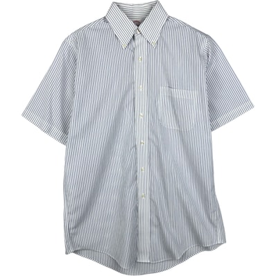 古着 ブルックスブラザーズ Brooks Brothers Est.1818 半袖 ボタンダウン ストライプシャツ メンズM相当/eaa644933