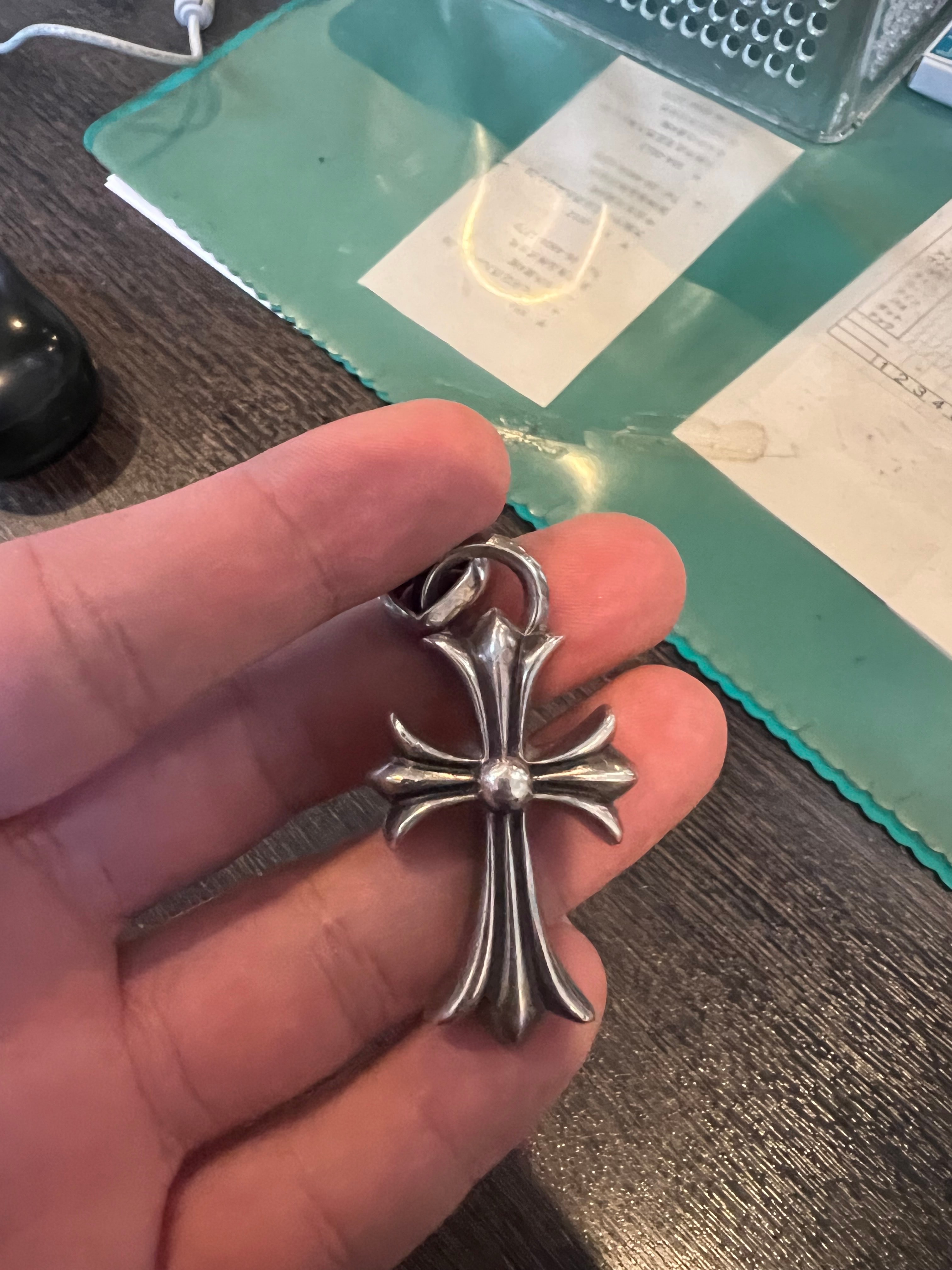 Chrome Hearts CH Cross Pendant Small / Plain Bail "Silver"