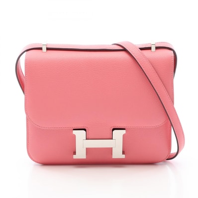 エルメス HERMES コンスタンス3 ミニ ショルダーバッグ バッグ レザー エバーカラー エバーカラー ローズエテ Y刻印(2020年製造) レディース ピンク系 【中古】