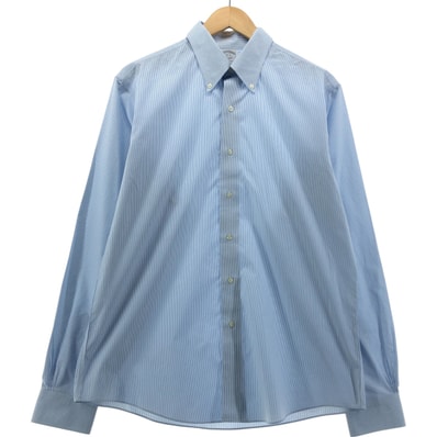 古着 ブルックスブラザーズ Brooks Brothers Est.1818 REGENT FIT 長袖 ボタンダウンストライプシャツ メンズL相当/eaa544986
