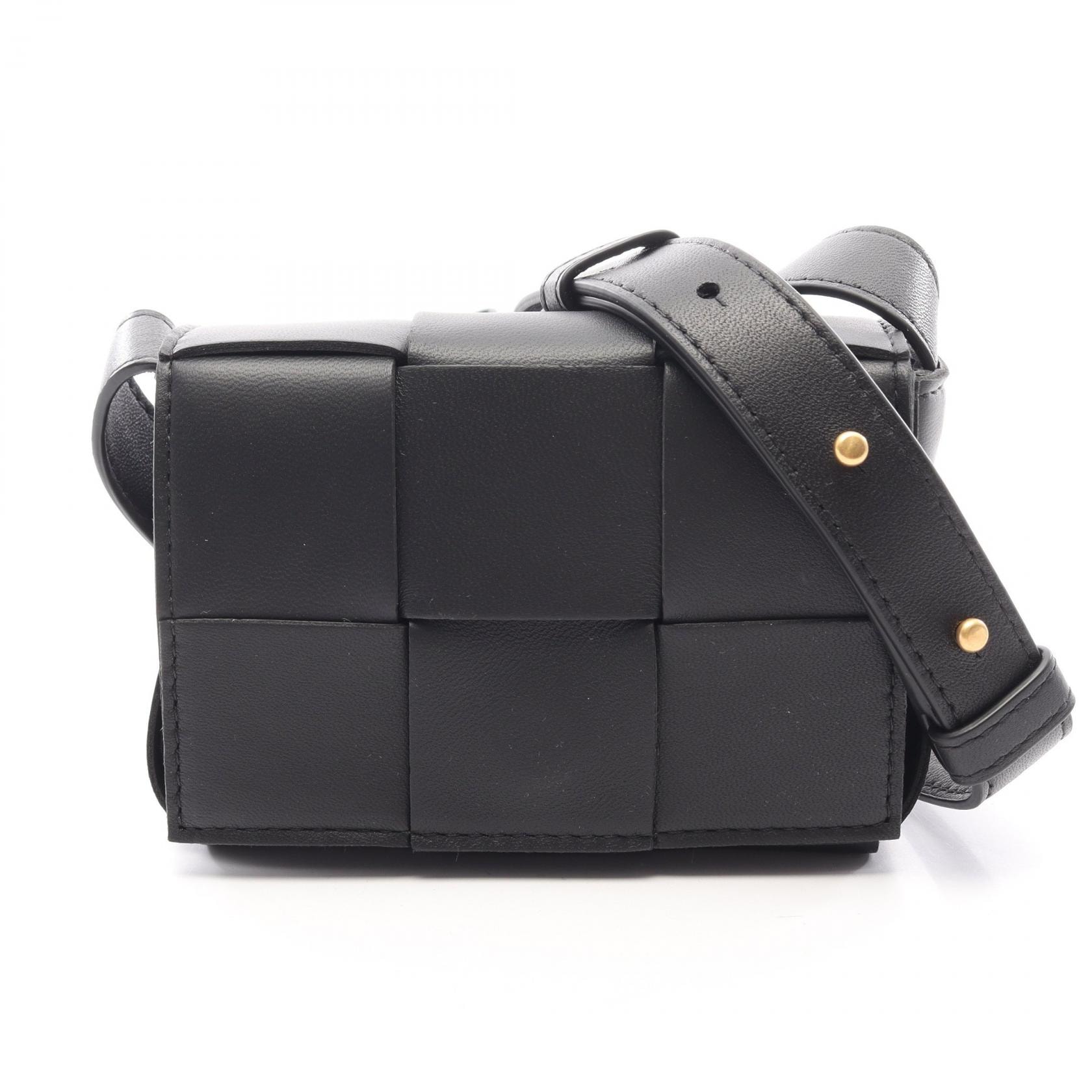 ボッテガヴェネタ BOTTEGA VENETA CANDY キャンディ カセット ミニ バッグ ショルダーバッグ バッグ レザー レディース ブラック系 666688VMAY18425 【新品】