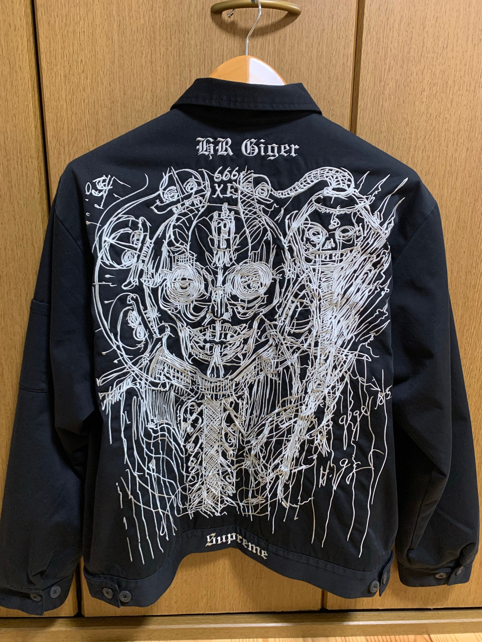 Supreme H.R. Giger Embroidered Work Jacket "Black"