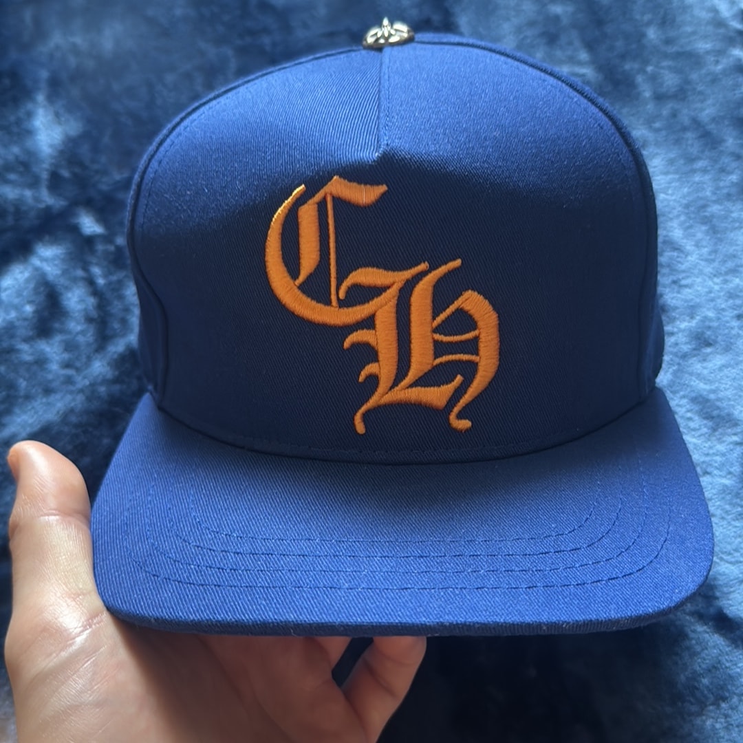 Chrome Hearts Baseball Cap 5 Panel CH "Blue/Orange"