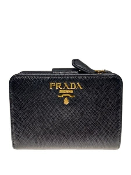 PRADA Small Saffiano Leather Wallet "Black"
