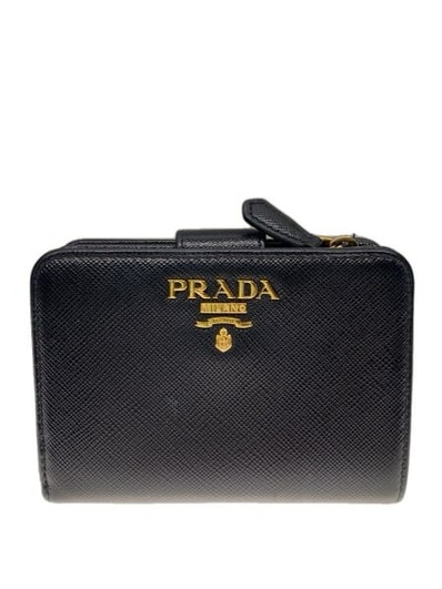 PRADA Small Saffiano Leather Wallet "Black"