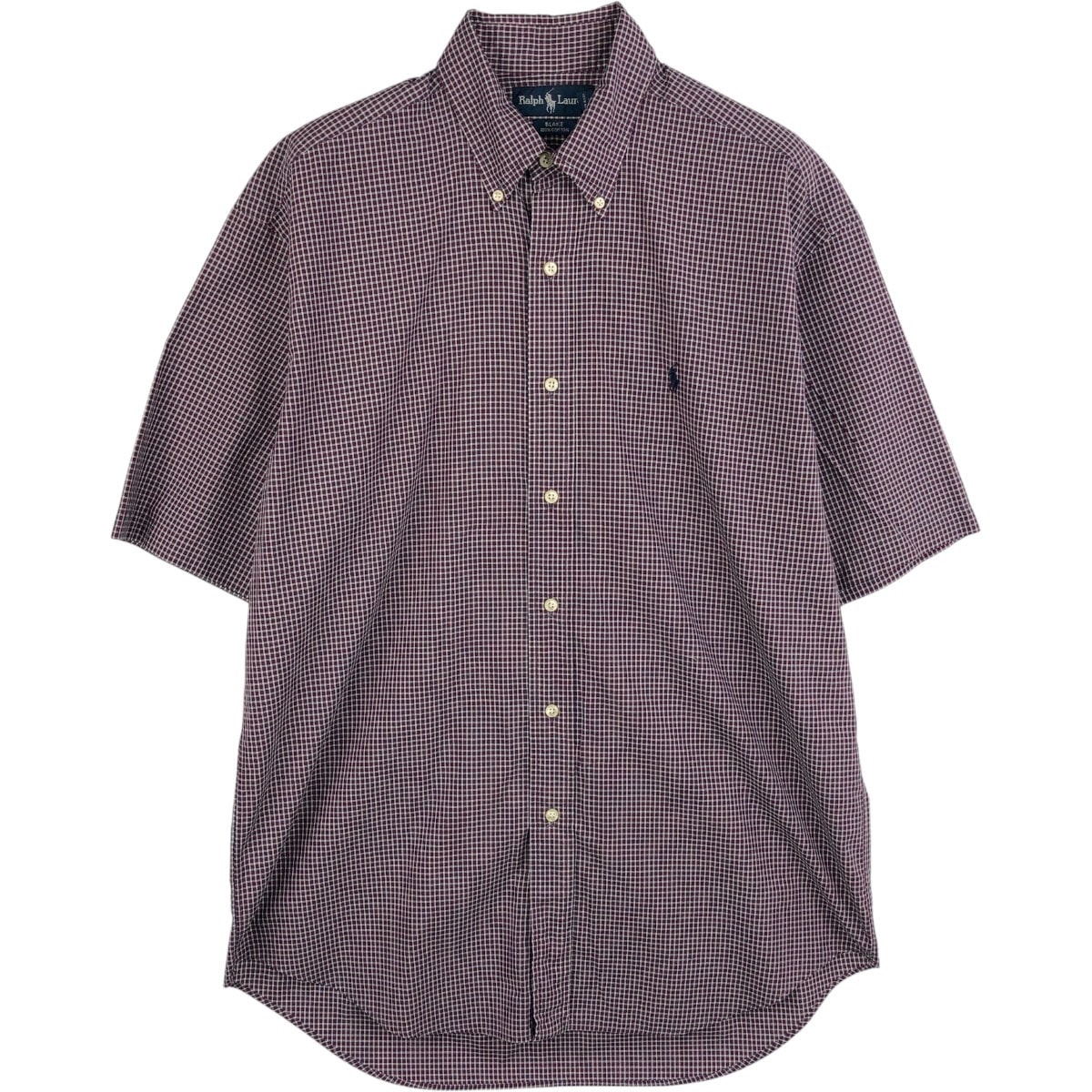古着 ラルフローレン Ralph Lauren BLAKE 半袖 ボタンダウン チェックシャツ メンズM相当/eaa665262