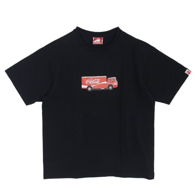 A BATHING APE アベイシングエイプ Tシャツ コカコーラトラック プリント 半袖 クルーネック Tシャツ ブラック系 L【中古】