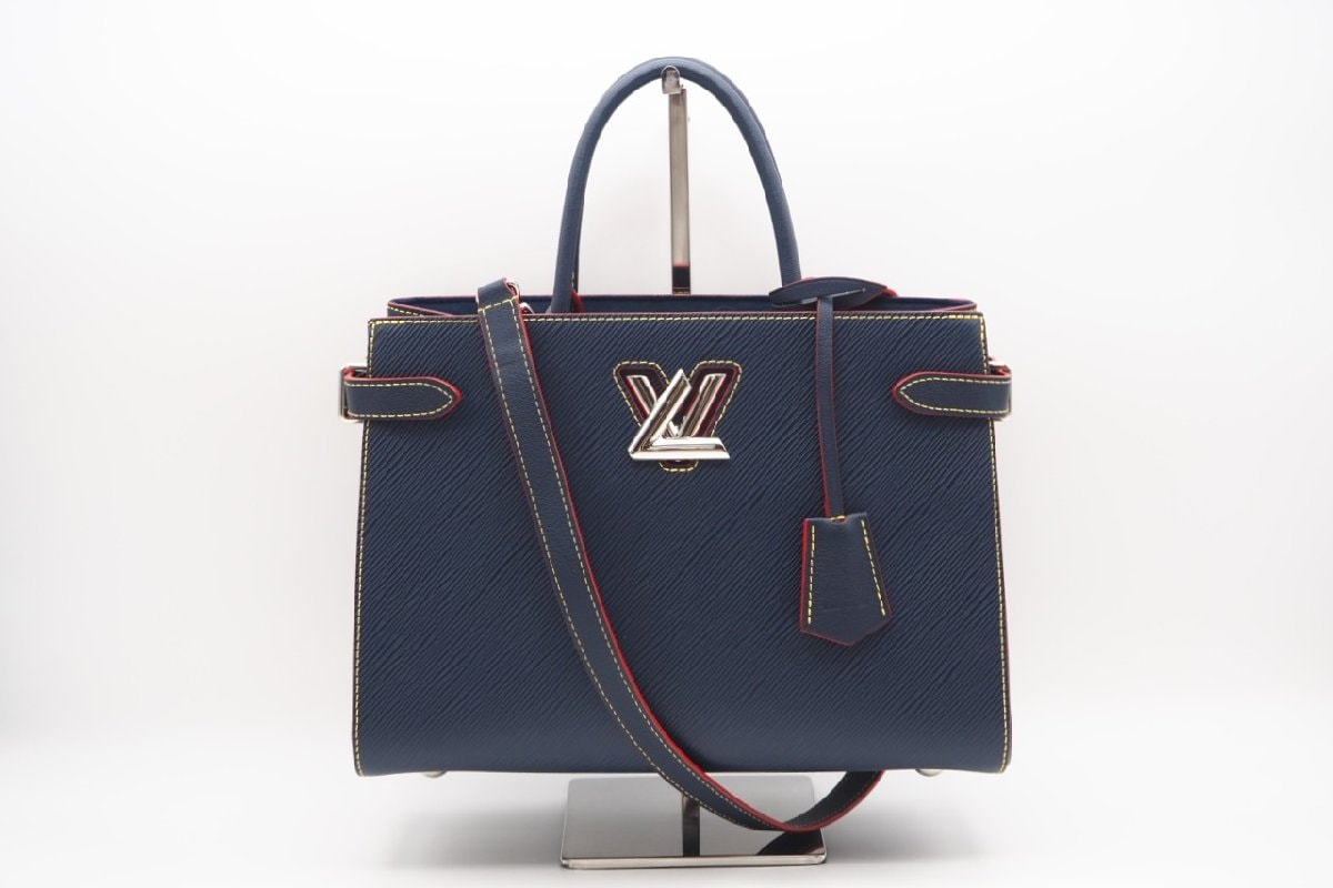 極美品 LOUIS VUITTON ルイ・ヴィトン エピ ツイスト トート M54980 2wayショルダーバッグ アンディゴブルー レザー レディース