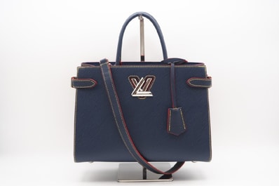 極美品 LOUIS VUITTON ルイ・ヴィトン エピ ツイスト トート M54980 2wayショルダーバッグ アンディゴブルー レザー レディース