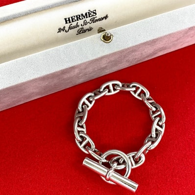 HERMES エルメス シェーヌダンクル MM 15コマ ブレスレット マルジェラ期 シルバー925 ブレスレット シルバー
90847