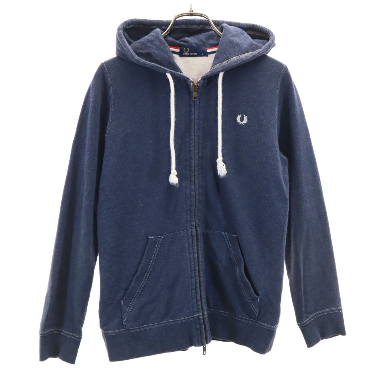FRED PERRY フレッドペリー 長袖 ジップパーカー M ブルー
