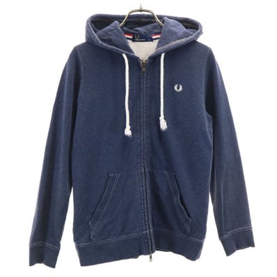FRED PERRY フレッドペリー 長袖 ジップパーカー M ブルー