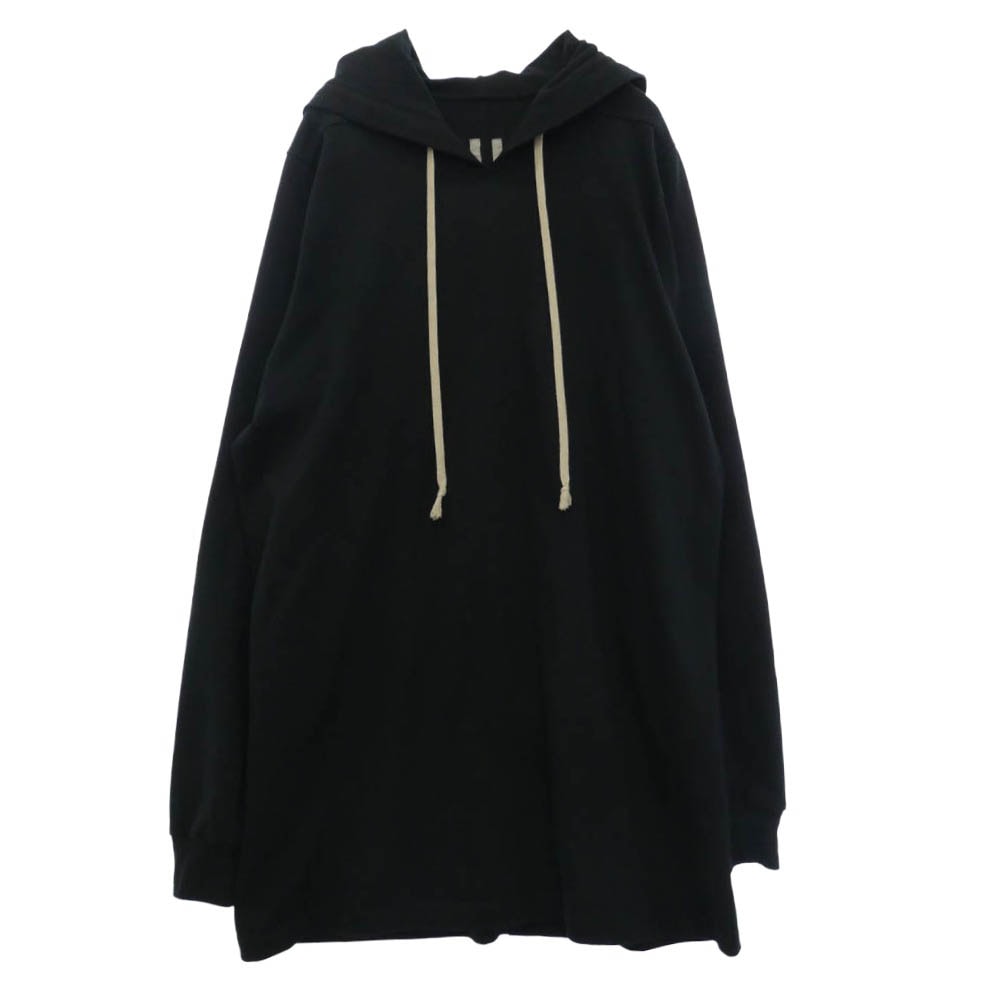 Rick Owens リックオウエンス 17AW RU17F8285-BA GLITTER期 コットンプルオーバー ロングパーカー フーディー ブラック系 S【中古】