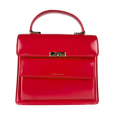 マークジェイコブス MARC JACOBS ハンドバッグ ショルダーバッグ レザー レッド ゴールド レディース【中古】 z10393