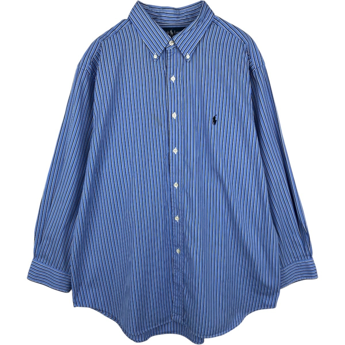 古着 ラルフローレン Ralph Lauren CLASSIC FIT 半袖 ボタンダウン ストライプシャツ メンズXL相当/eaa678013