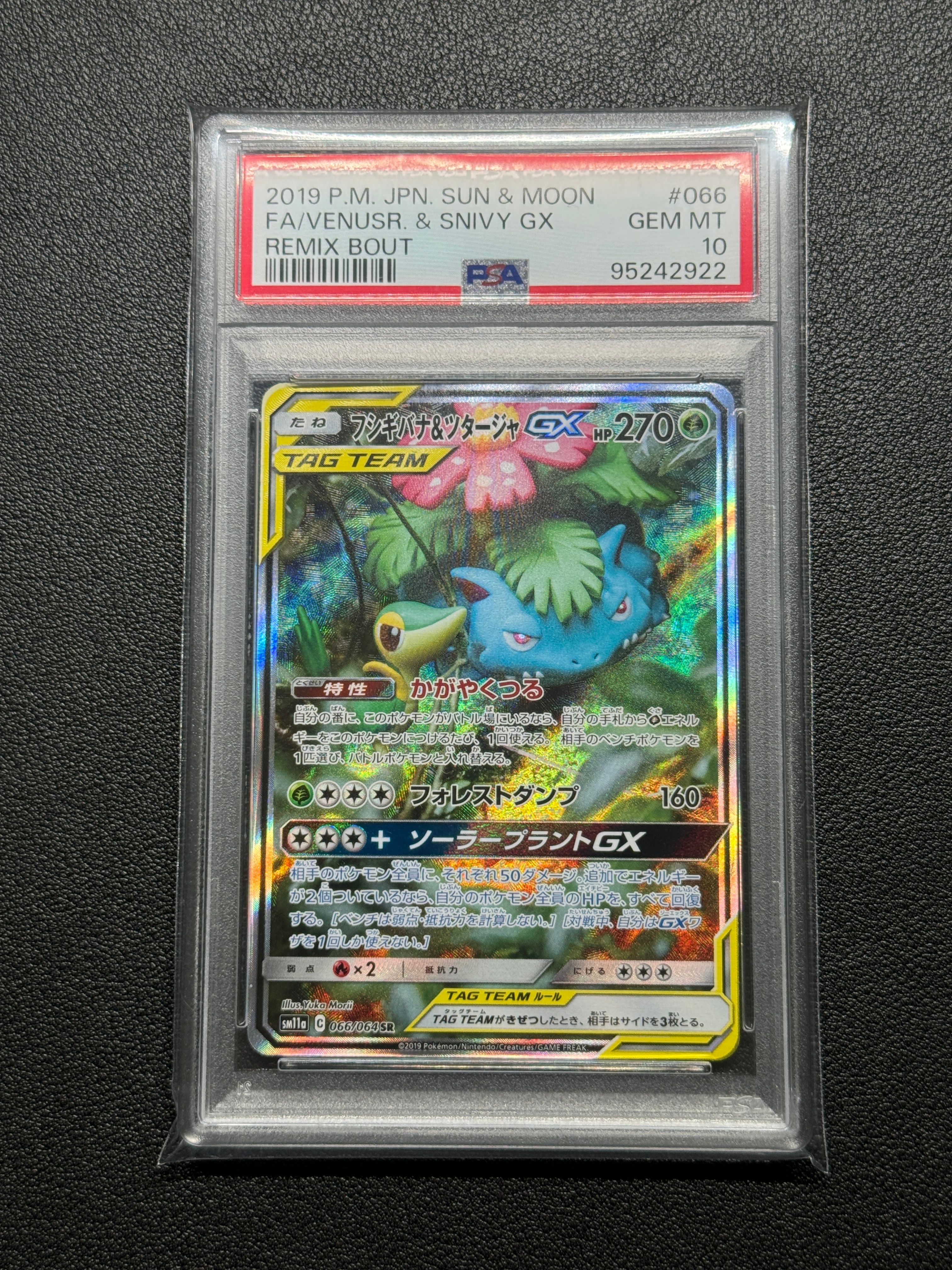 フシギバナ&ツタージャGX SR: SA[SM11a 066/064](強化拡張パック「リミックスバウト」)