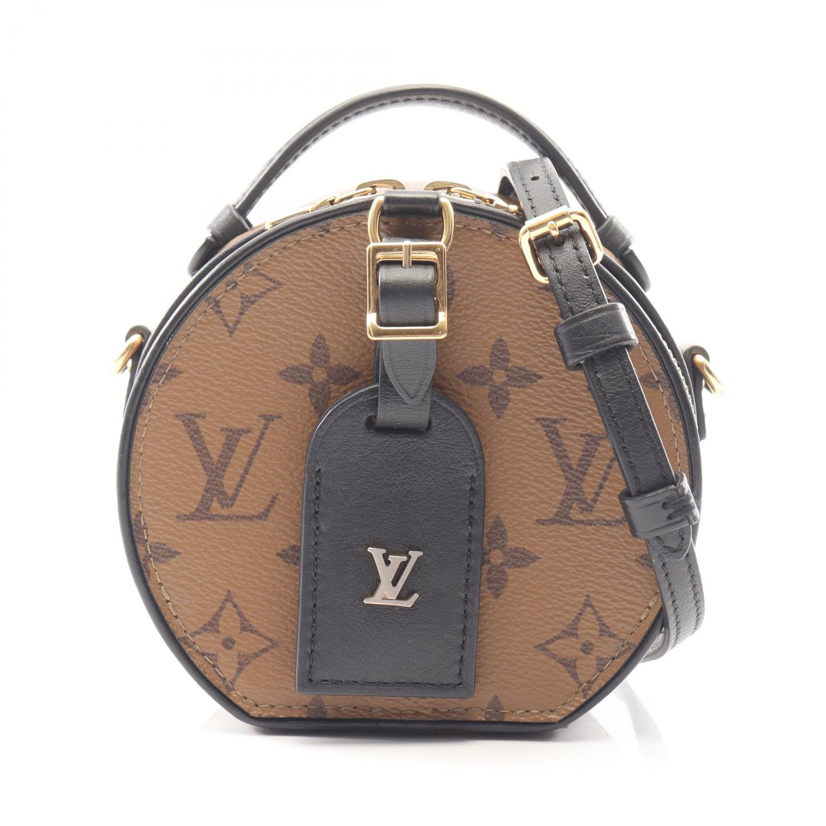 ルイ・ヴィトン LOUIS VUITTON ミニ ボワット シャポー 2WAY ハンドバッグ バッグ PVCコーティングキャンバス レザー モノグラム・リバース レディース ブラウン系 / ブラック系 M68276 【中古】