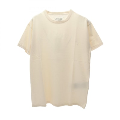 メゾン マルジェラ Maison Margiela ロゴプリント 半袖Tシャツ 衣料品 トップス コットン メンズ レディース ベージュ系 S51GC0523S20079102M 【新品】