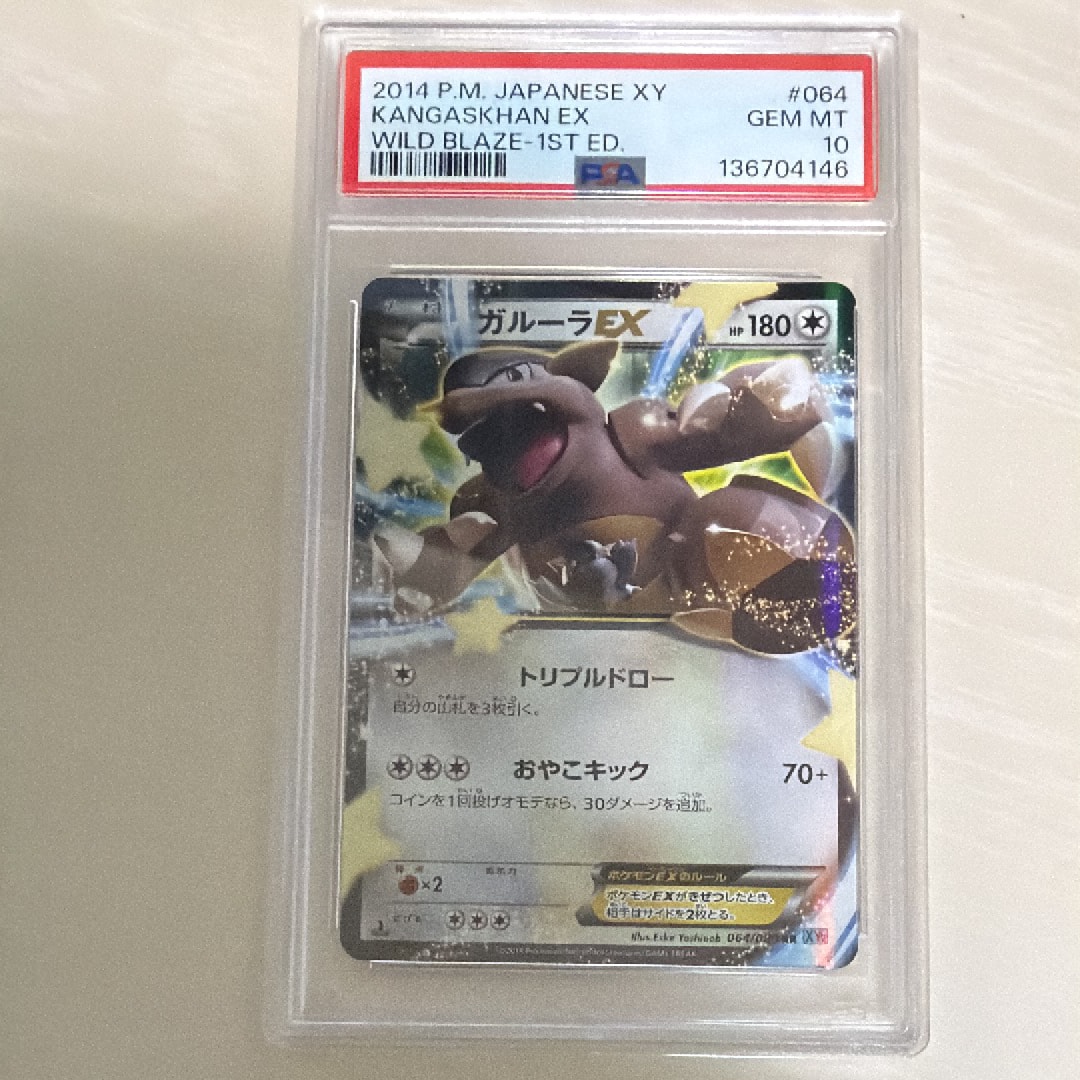 ゾロ目 【PSA10】MガルーラEX 1ed ワイルドブレイズ 065/080 状態難/PSA10鑑定済〕MガルーラEX【RR】{065/080}