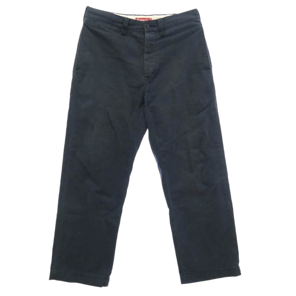 Supreme シュプリーム 25SS SUP-SS25-WEEK14-007 Chino Pant Navy ワッペン ロゴ チノ パンツ ネイビー系 30【中古】