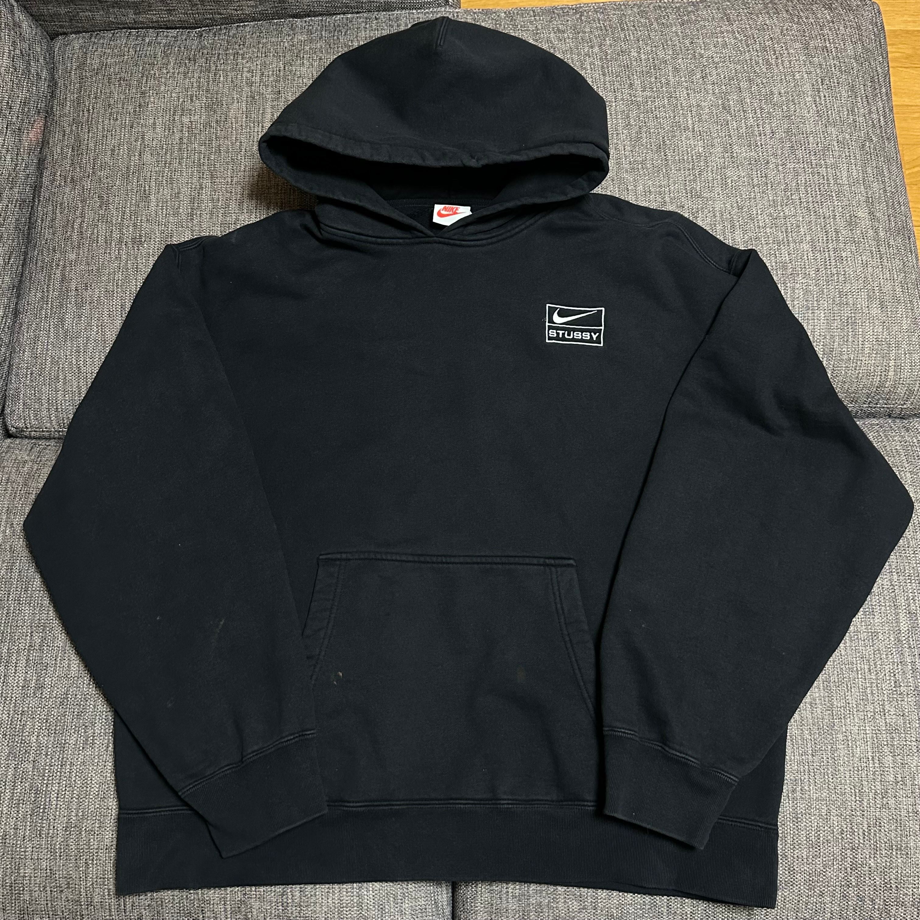 Stussy × Nike NRG Washed Hoodie (US Size) "Black" DN4028-010