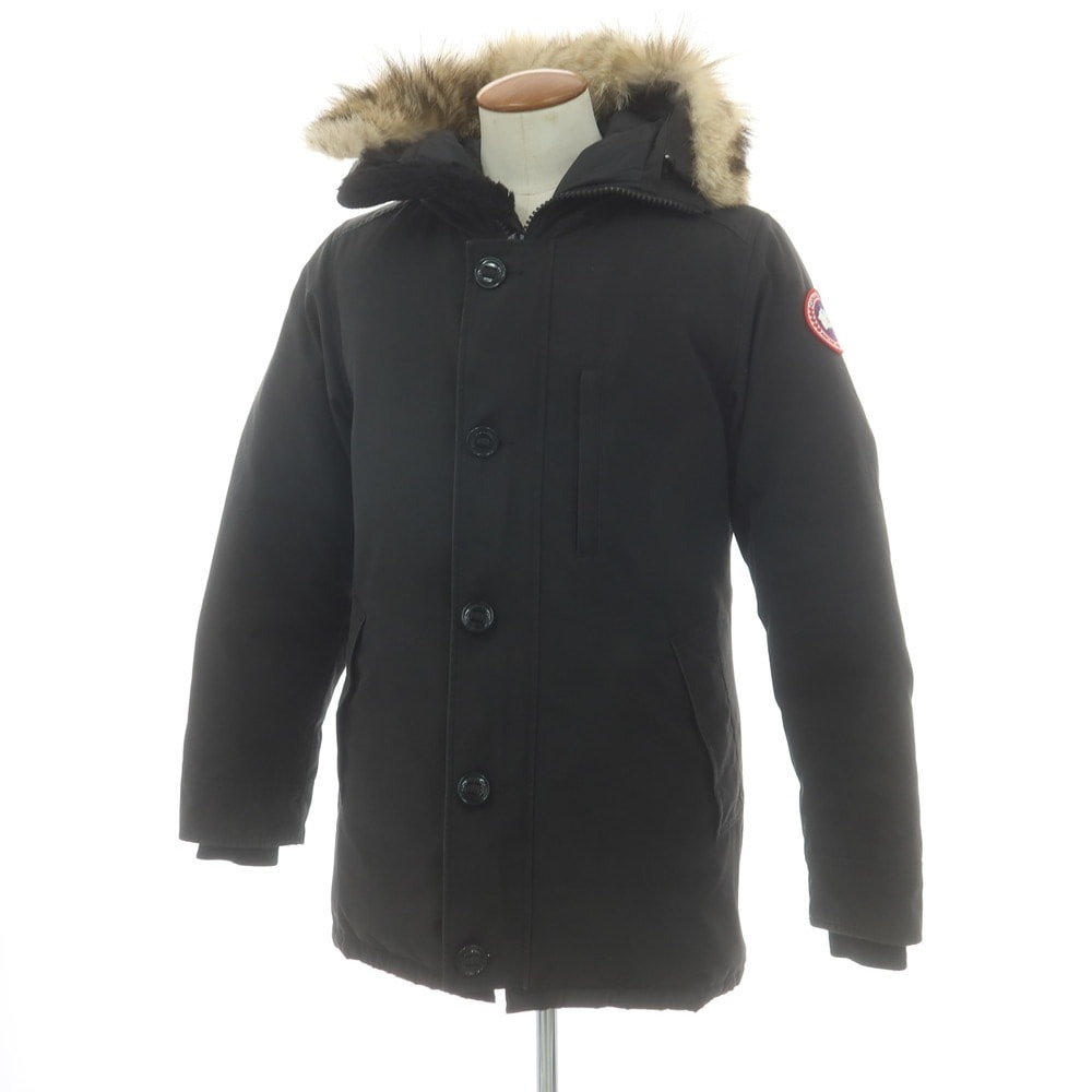 【中古】カナダグース CANADA GOOSE ジャスパー 3438MJ ファー ダウンコート ブラック【サイズM】【メンズ】