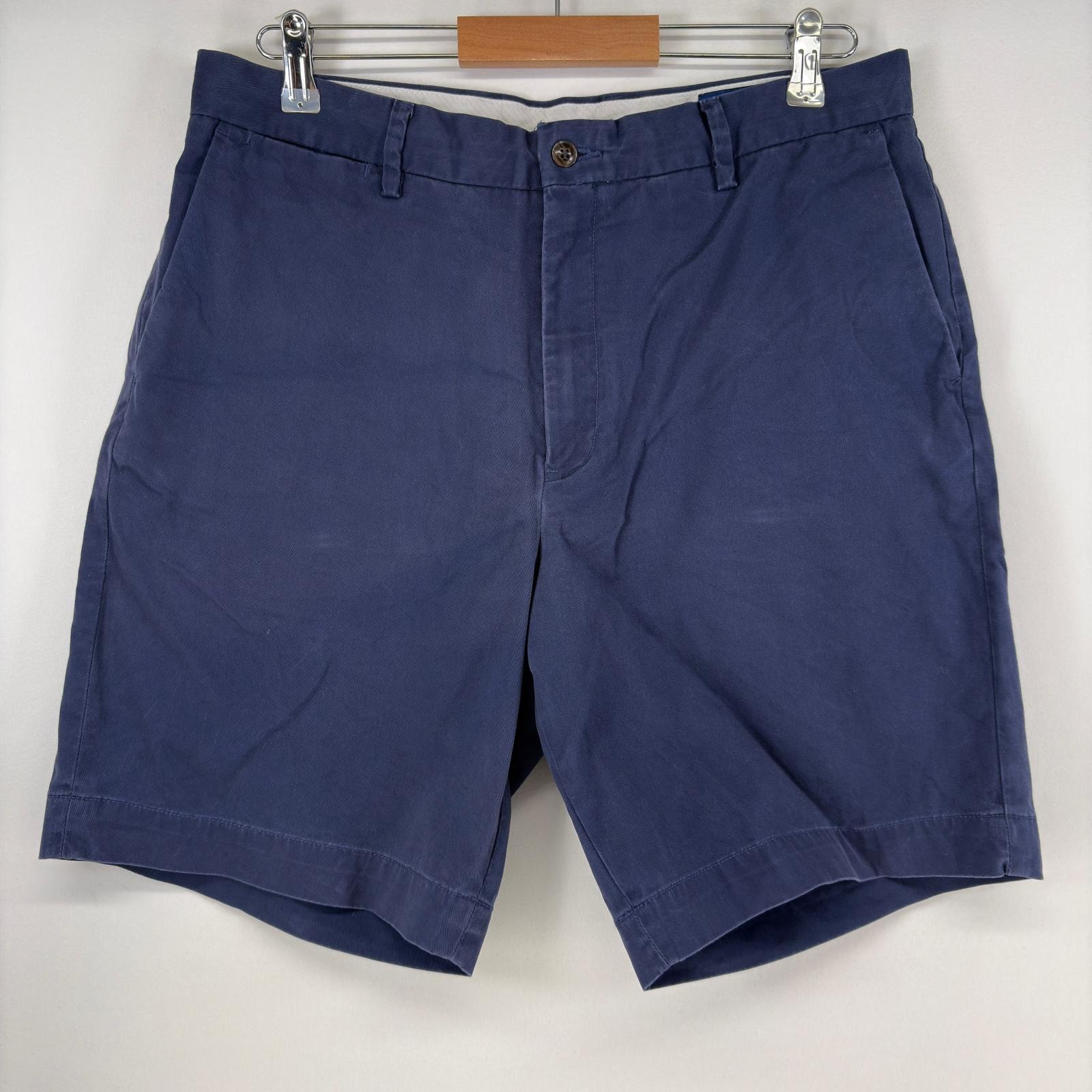 古着 ポロ・ラルフローレン POLO RALPH LAUREN ショートパンツ チノパン ワンポイントロゴ ハーフパンツ w34  ネイビー メンズ