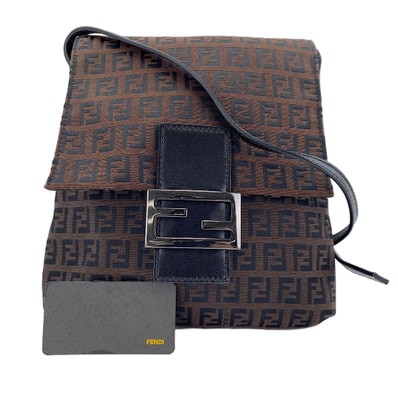 フェンディ FENDI キャンバス ズッキーノ ショルダーバッグ【中古】