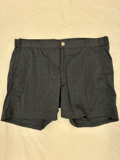 【Chrome Hearts】メンズ ショートパンツ「END OF DAYS」ブラック ジャカードナイロン