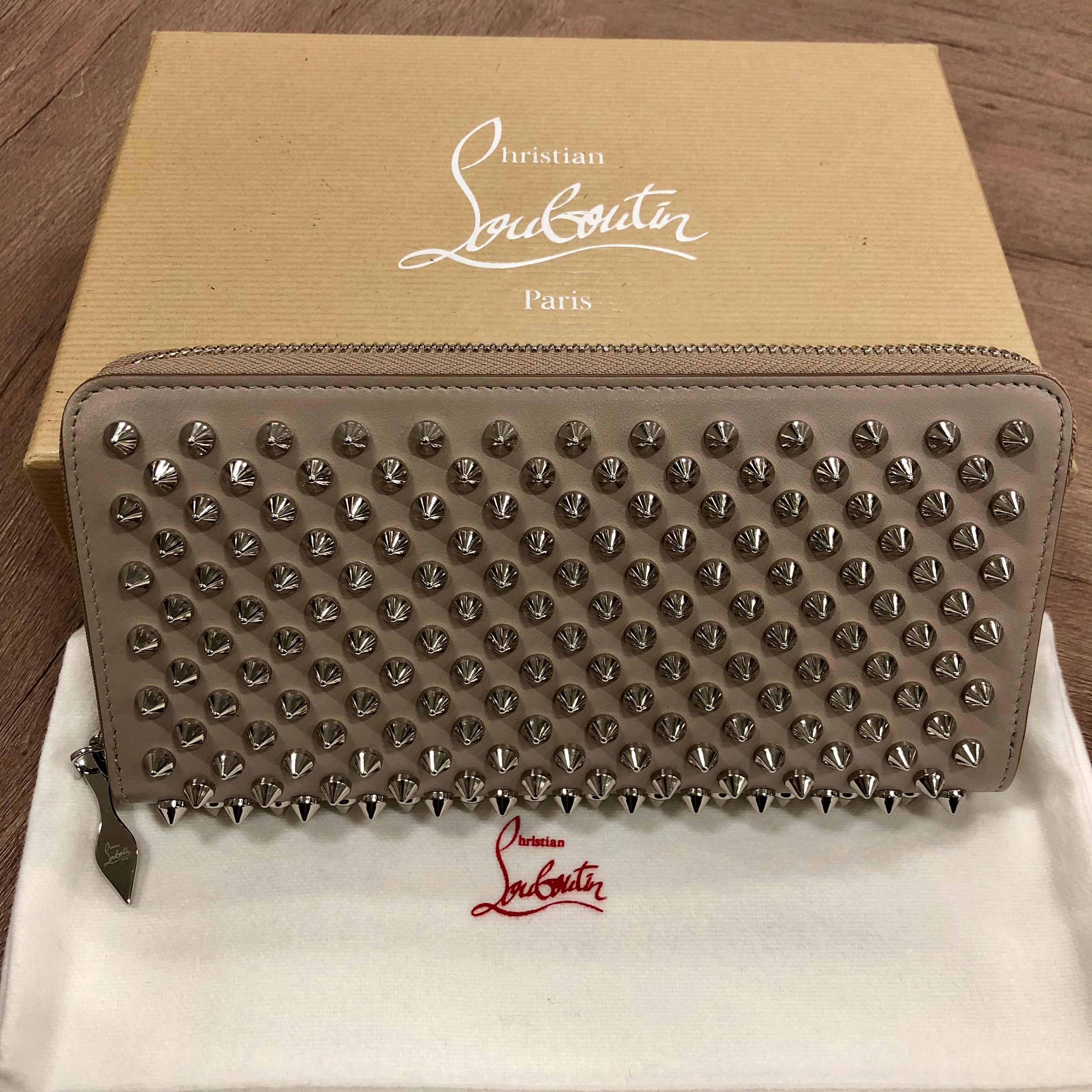 Christian Louboutin Panettone Studs Wallet "White/Red"