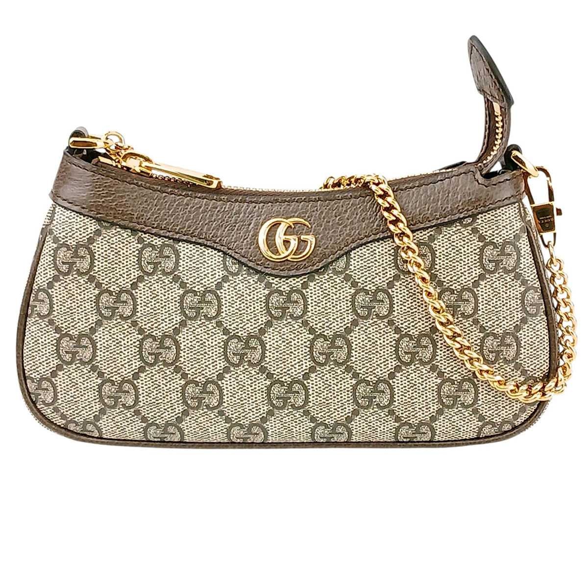 GUCCI グッチ オフディア ミニバッグ ハンドバッグ ショルダーバッグ ‎764960 GGスプリームキャンバス ベージュ  レディース【中古】