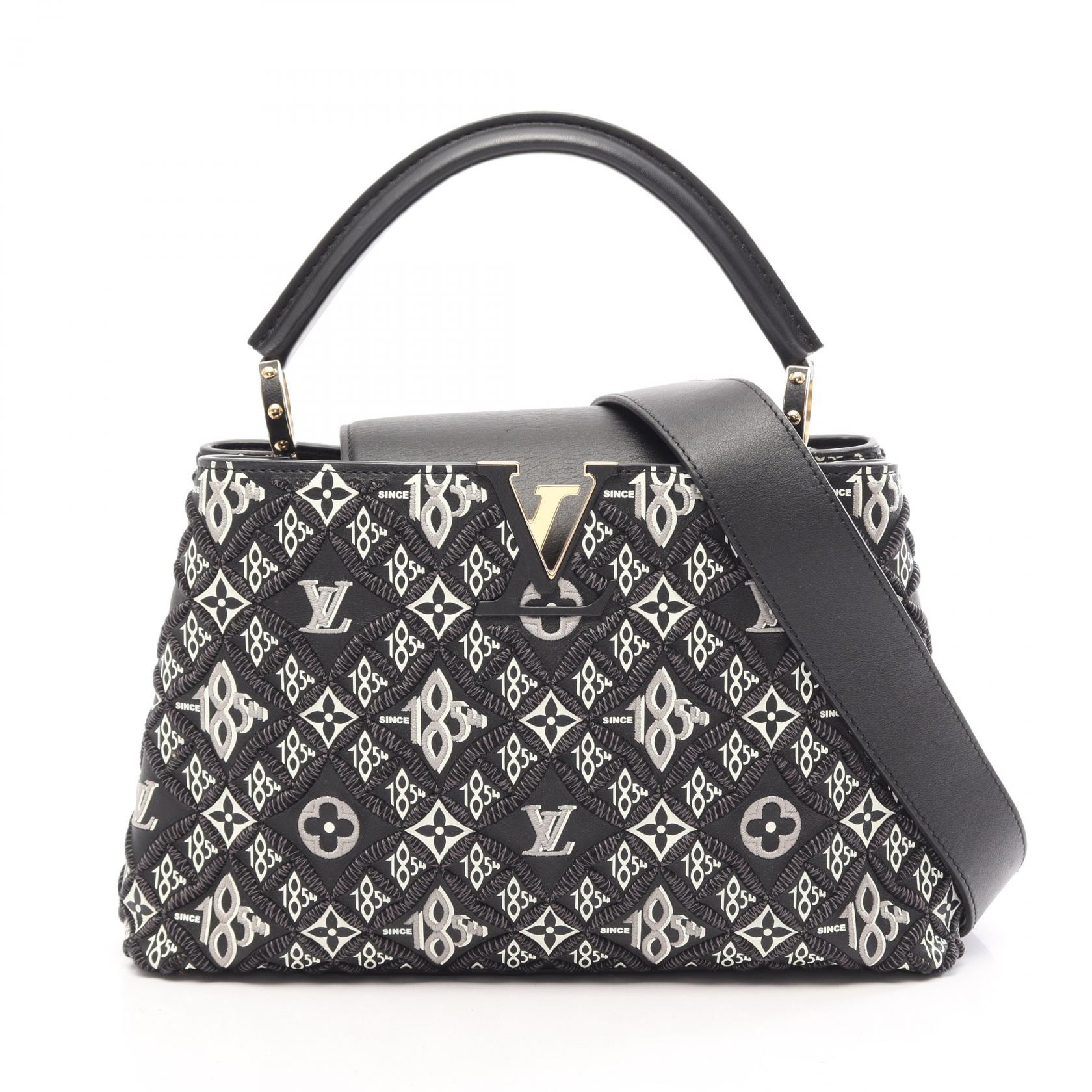 ルイ・ヴィトン LOUIS VUITTON カプシーヌMM Since1854 ノワール 2WAY ハンドバッグ バッグ レザー レディース ブラック系 M57358 【中古】