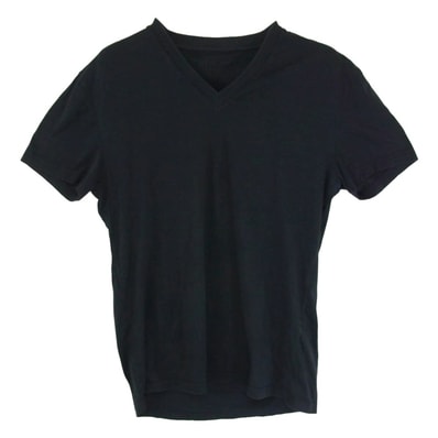 PRADA プラダ Tシャツ Vネック カットソー ショートスリーブ 半袖 Tシャツ ネイビー系 S【中古】