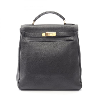 エルメス HERMES ケリーアドGM 内縫い リュックサック バックパック バッグ レザー トゴ □A刻印(1997年製造) レディース ブラック系 【中古】