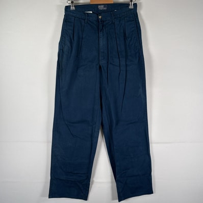 古着 ポロバイラルフローレン Polo by Ralph Lauren チノパンツ 長ズボン ボトムス ポロチノ ワンポイントロゴ刺繍 w30 L34 ブルー系 メンズ