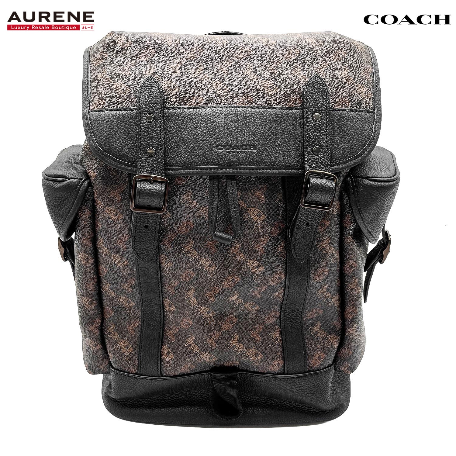 COACH コーチ ヒッチ バックパック リュック・デイパック
ホースキャリッジ柄 4072 PVC レザー ブラウン ユニセックス
【中古】