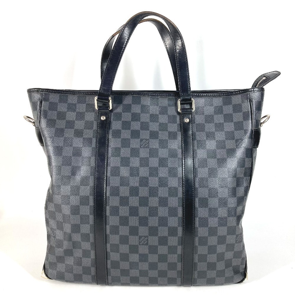 ルイヴィトン LOUIS VUITTON タダオ N51192  ダミエグラフィット トートバッグ 縦型 カバン  ショルダーバッグ ダミエグラフィットキャンバス ブラック