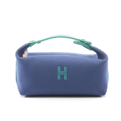 エルメス HERMES ブリッドアブラックPM ハンドバッグ バッグ キャンバス ブルーマリン レディース ブルー系 / グリーン系 【中古】