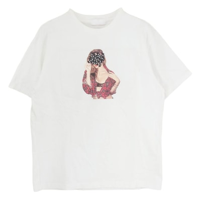 GOD SELECTION XXX ゴッドセレクション Tシャツ Miranda Kerr S/S Tee ミランダ・カー プリント クルーネック 半袖 Tシャツ ホワイト系 S【中古】