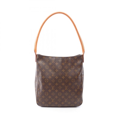 ルイ・ヴィトン LOUIS VUITTON ルーピングGM ショルダーバッグ バッグ PVCコーティングキャンバス レザー モノグラム レディース ブラウン系 M51145 【中古】