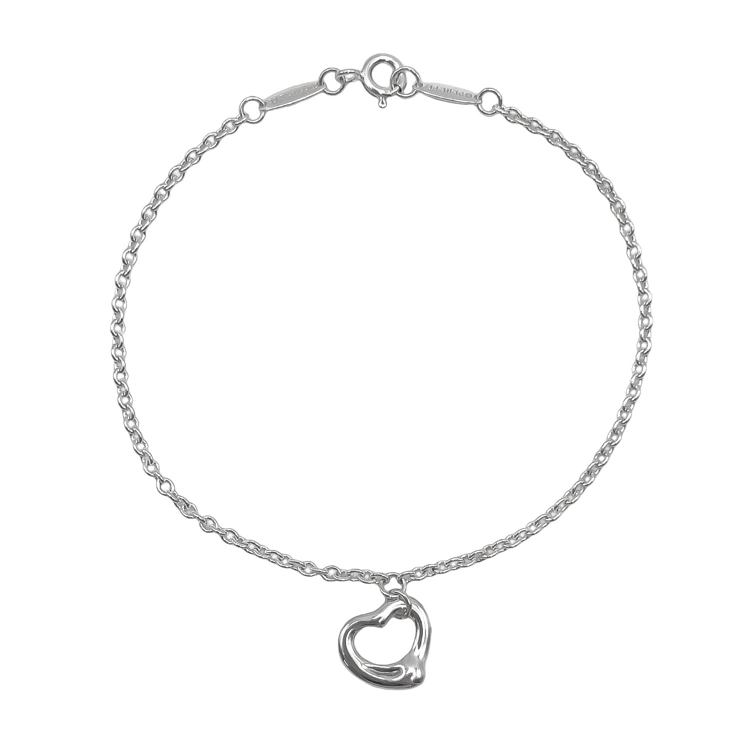 TIFFANY&Co. ティファニー オープンハート 11MM ブレスレット バングル エルサペレッティ SV925 シルバー 新品仕上済 レディース 【中古】