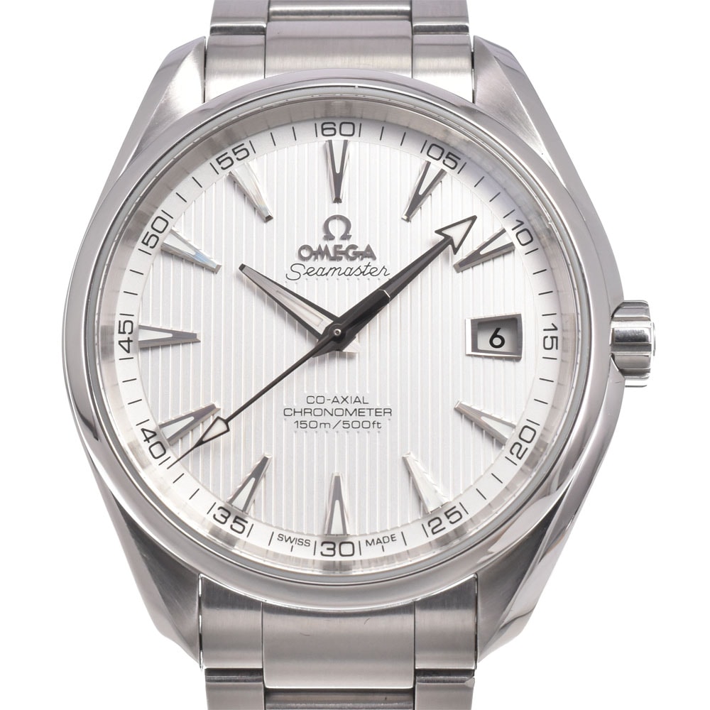 オメガ OMEGA 231.10.42.21.02.001 シーマスター アクアテラ CO-AXIAL クロノメーター 自動巻き メンズ 美品 保証書付き 腕時計 L#151008