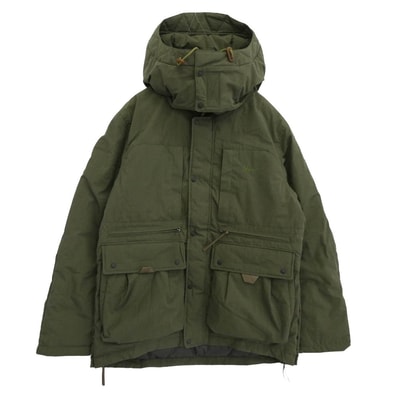 NANGA ナンガ ダウンジャケット 23A1I000016 HINOC TAKIBI DOWN JACKET フード着脱可 2way ヒノック タキビ ダウン ジャケット カーキ系 M【中古】