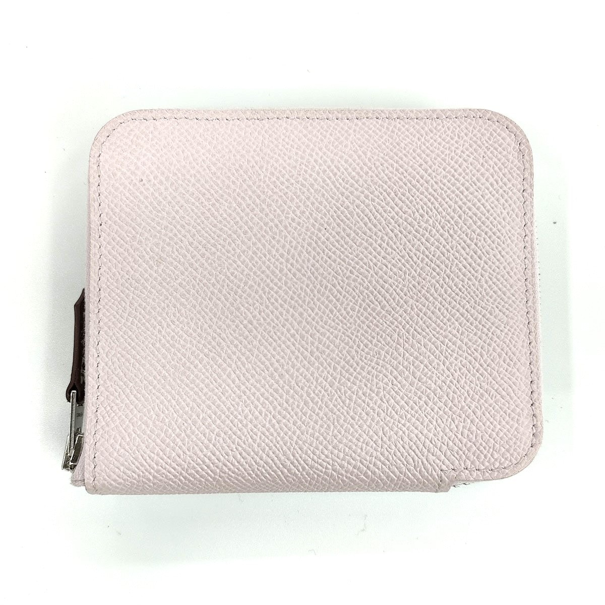 【値下げ】 HERMES エルメス アザップ シルクイン コンパクト コインケース 063214CK ヴォーエプソン モーヴペール シルバー金具 W(2024)刻印  レディース【中古】
