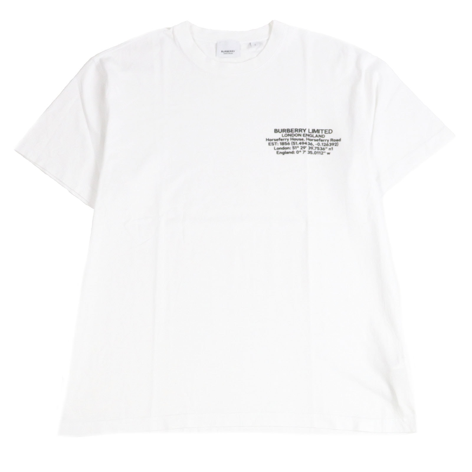 極美品 バーバリー 半袖Tシャツ ホワイト メンズ S 8042749