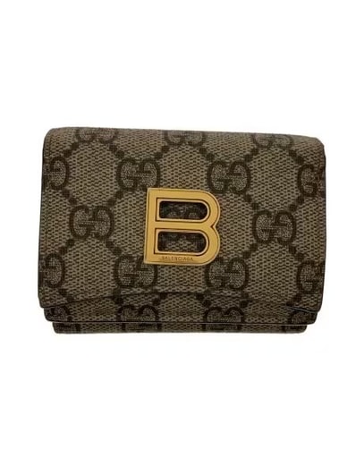 GUCCI x BALENCIAGA The Hacker Card Case Wallet "Beige/Ebony"